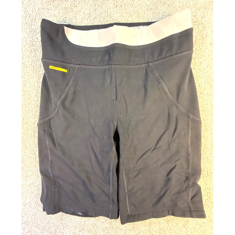 Lole Womens Black Supplex Nylon Bike Shorts High Rise Athletic Size XS